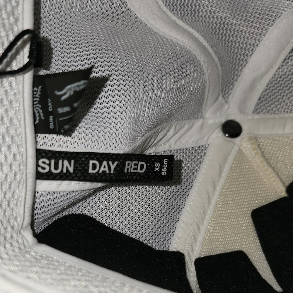 Sunday White Trucker Hat with Black Inner Details - Picture 4 of 5